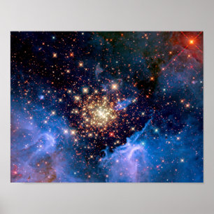 NGC 3603 Stjärnhop - NASA Hubble Rymdfoto Poster