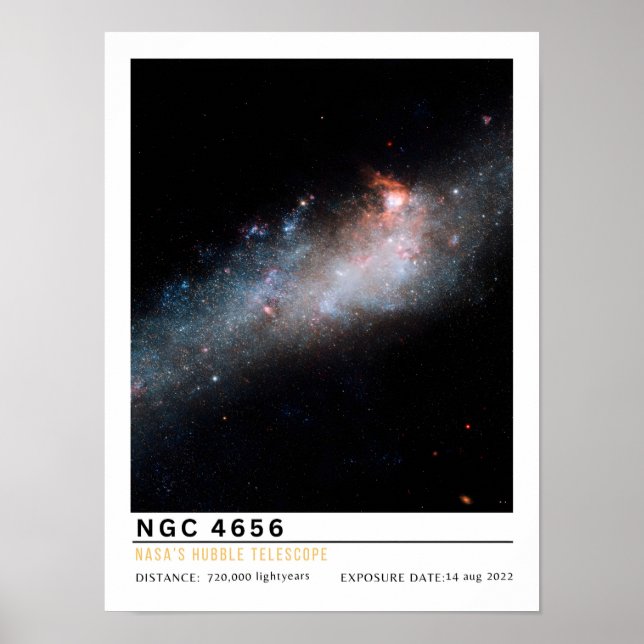 NGC 4656 Hockey Stick Galaxen Rymdutbildning Poster (Framsidan)