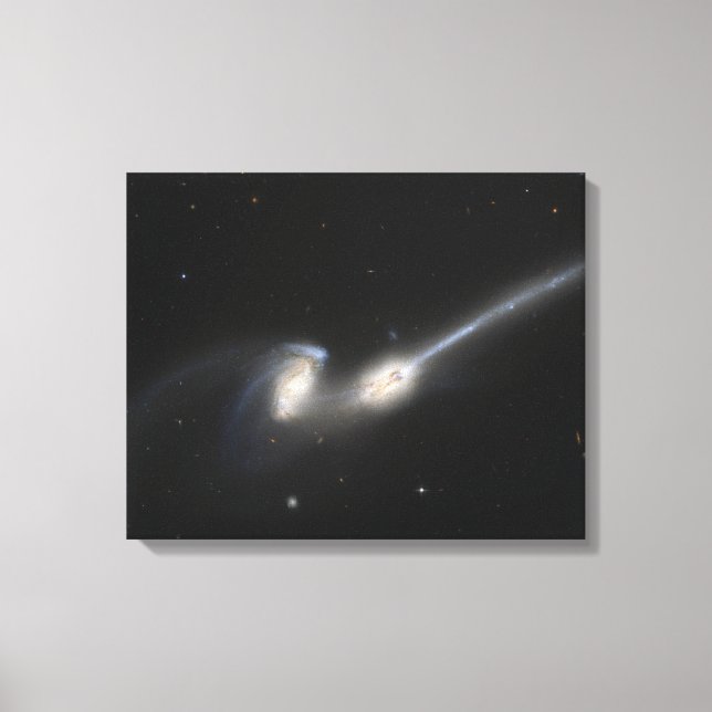 NGC 4676, även känd som Mice Galaxies Canvastryck (Framsida)