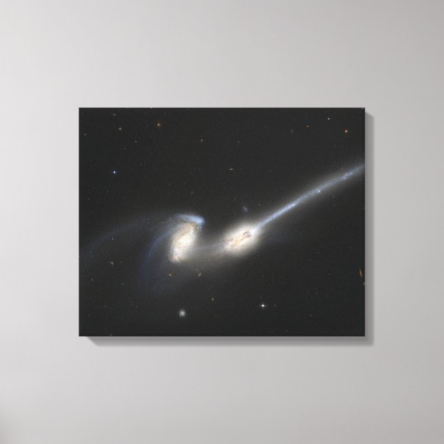 NGC 4676, även känd som Mice Galaxies Canvastryck (Framsida)