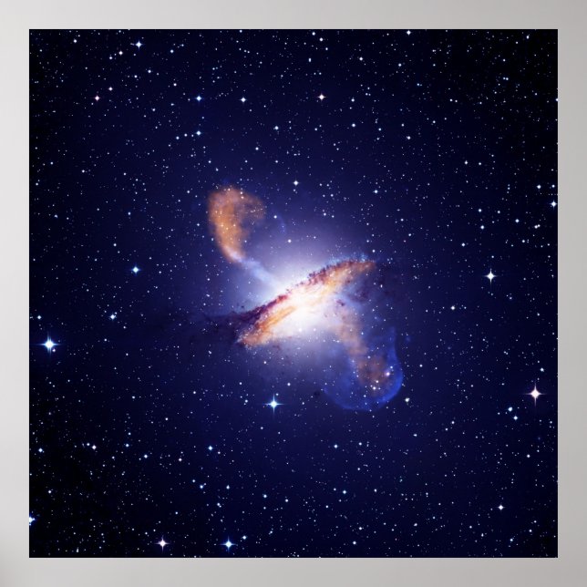 NGC 5128 Centaurus A Galaxy NASA Poster (Framsidan)