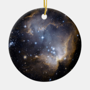 NGC 602 ljusa stjärnor NASA Julgransprydnad Keramik