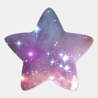 NGC 602: Star Cluster, Small Magellanic Cloud Stjärnformat Klistermärke