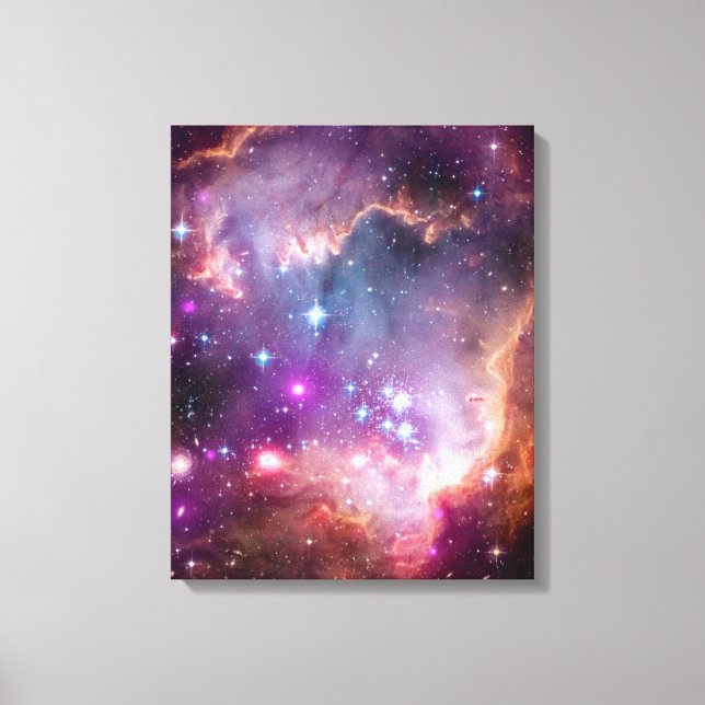 NGC 602 Stjärnbildning - NASA Hubble Rymdfoto Canvastryck (Framsida)