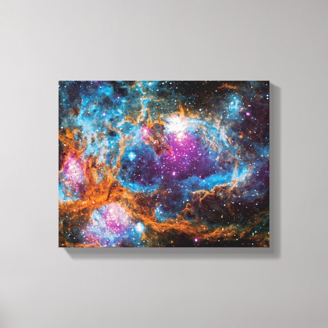 NGC 6357 - färgfoto för bildregionen med stjärnor Canvastryck (Framsida)
