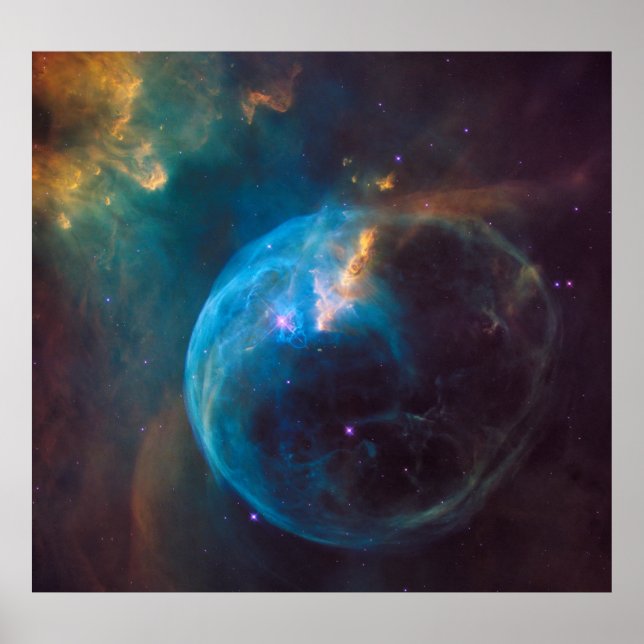 NGC 7635 - Bubbelnebulan Poster (Framsidan)