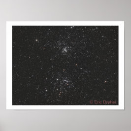 NGC 869 och NGC 884 av Eric Dreher Poster