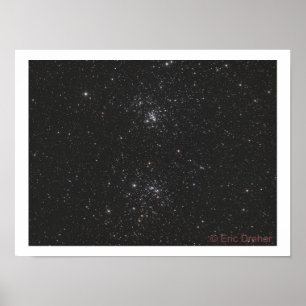 NGC 869 och NGC 884 av Eric Dreher Poster