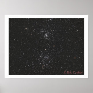 NGC 869 och NGC 884 av Eric Dreher Poster