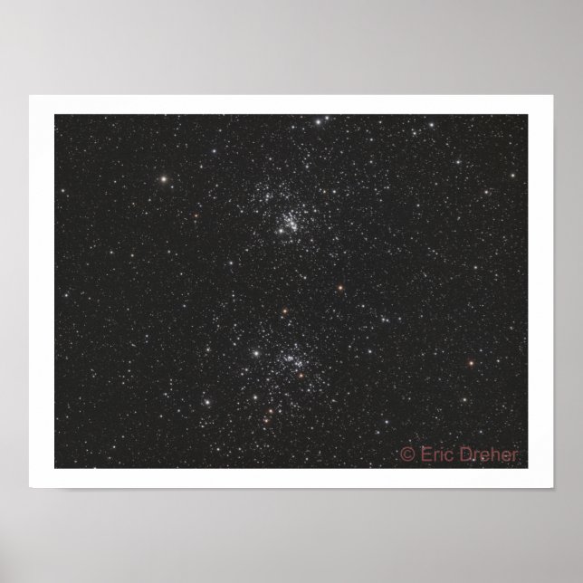 NGC 869 och NGC 884 av Eric Dreher Poster (Framsidan)