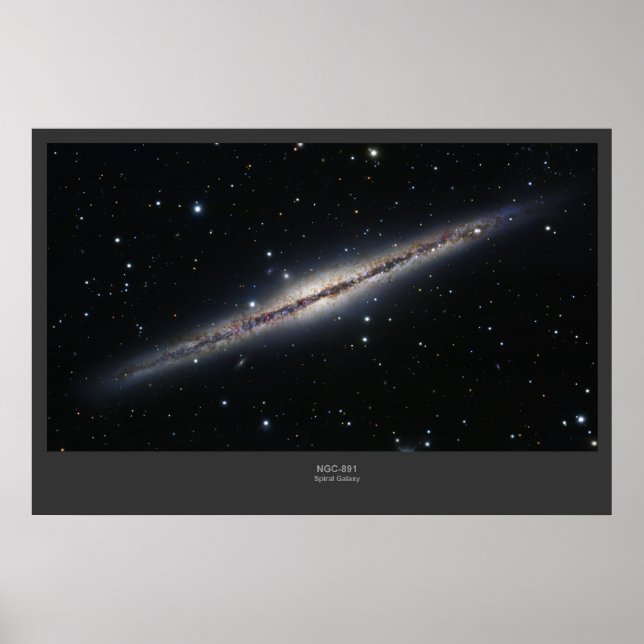 NGC-891 Spiral Galaxy Poster (Framsidan)