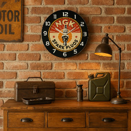 NGK Spark Plugs Sign Stor Klocka