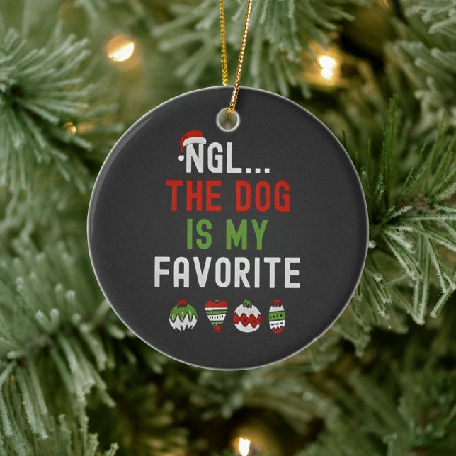 NGL Hund är min favoritfamilj som matchar Julafton Julgransprydnad Keramik (Träd)