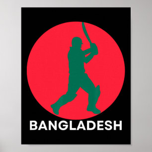 Ngladesh Cricket Jersey Cricket Flagga Av Ngladesh Poster