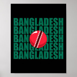 Ngladesh Cricket National Team Flagga Support Poster