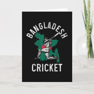 Ngladesh Cricketspelare Ngladeshisk Flagga Stolthe Kort