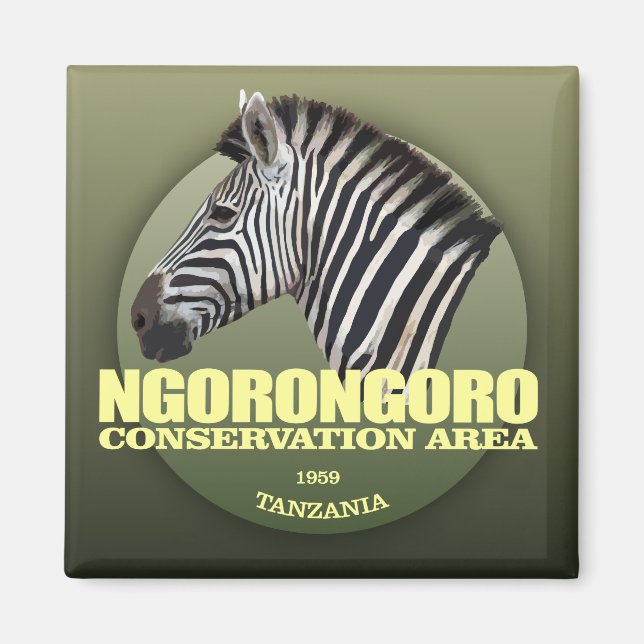 Ngorongoro (zebra) WT Magnet (Framsidan)