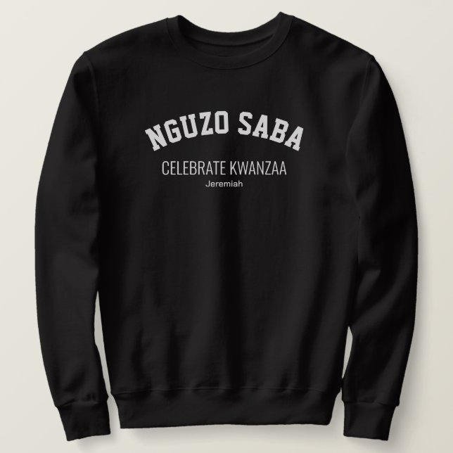 NGUZO SABA Celebrate Kwanzaa Lång Ärmad Tröja (Design framsida)
