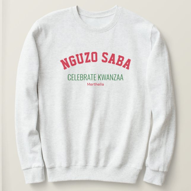 NGUZO SABA Celebrate Kwanzaa T Shirt (Design framsida)