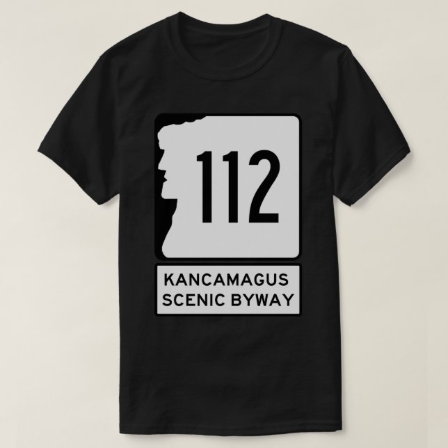 NH 112 Kancamagus Scenia Byway New Hampshire Löv T Shirt (Design framsida)
