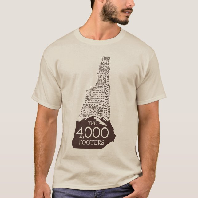 NH 4000 Foters T-Shirt (brun Logotyp) (Framsida)