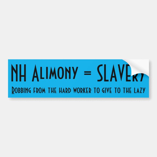NH Alimony = Slaveri Bildekal (Framsidan)