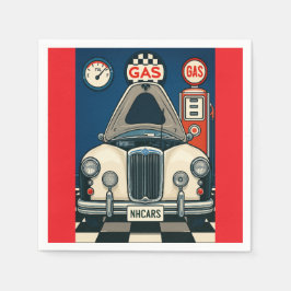 NH Antique Car Illustration Napkins Pappersservett