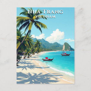 Nha Trang Vietnam Beach Travel Vykort