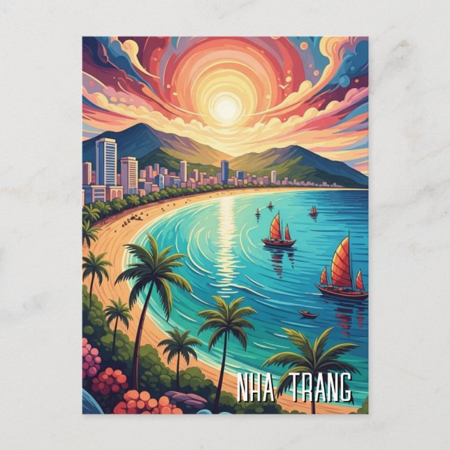 Nha Trang Vietnam Resa Vykort (Framsida)