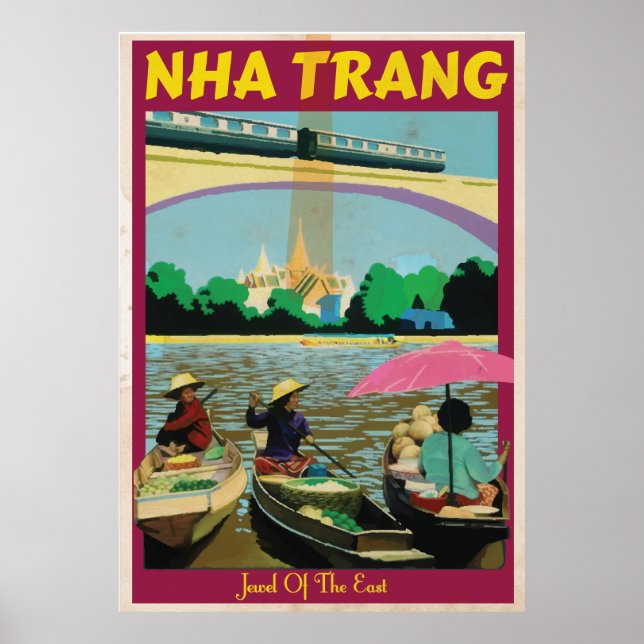 Nha Trang vintage resor poster (Framsidan)
