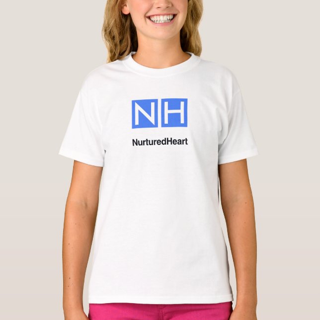 NHI Kids White Tshirt med logotyp T Shirt (Framsida)