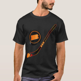 NHL PA Black Orange Stick och Puck T Shirt