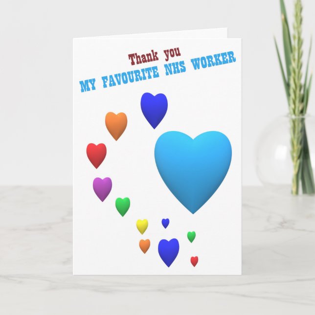 NHS, tack Kort (Framsida)