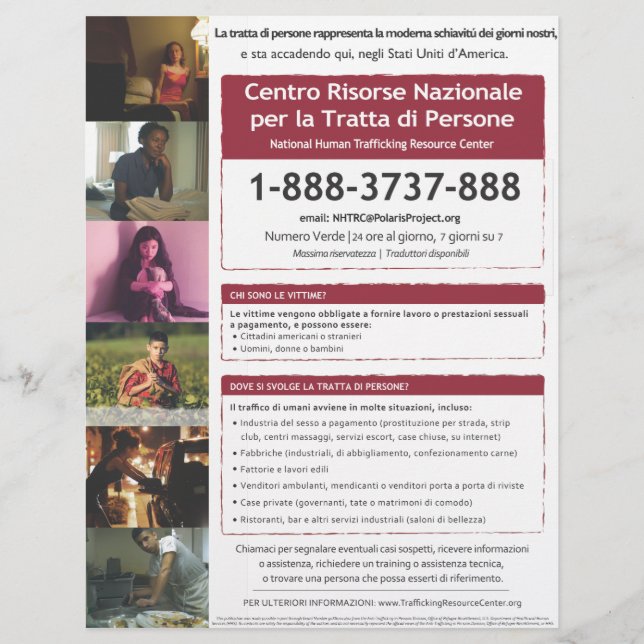 NHTRC Hotline Flyer (Framsidan)