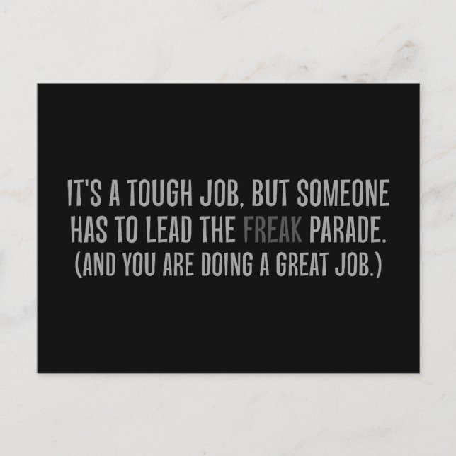 Ni är en utmärkt ledare vykort (Framsida)