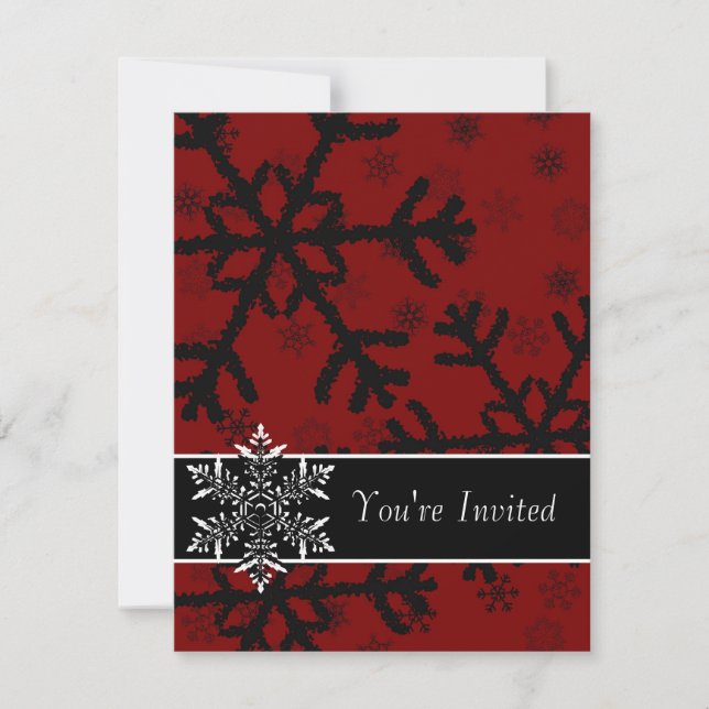 Ni är inbjudna snöflingor inbjudningar (Framsida)
