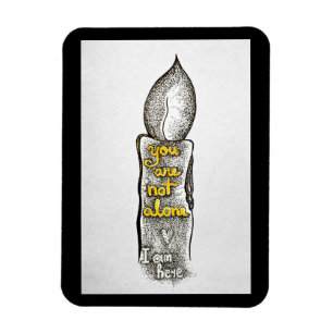 Ni är inte ensam, jag är här för vänskap citat magnet