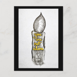 Ni är inte ensam, jag är här för vänskap citat vykort