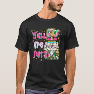Ni är nötter Nötknäppare Färgglad God Jul T Shirt