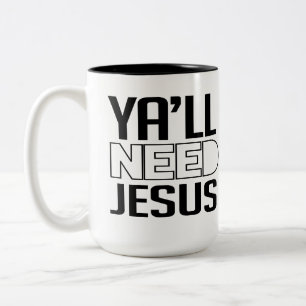 Ni behöver Jesus Två-Tonad Mugg
