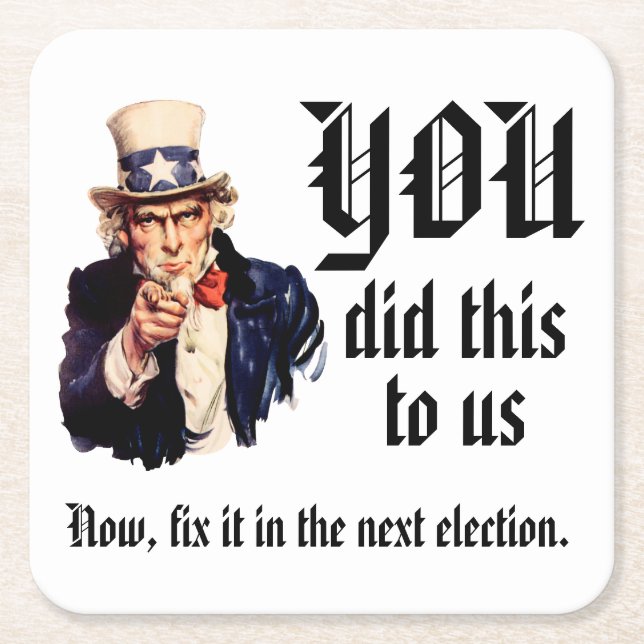 Ni gjorde detta mot oss underlägg papper kvadrat (Framsidan)