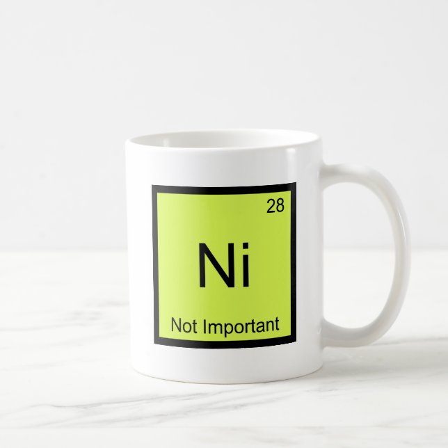 Ni - Inte viktig snål kemi-Inslag-symbol Kaffemugg (Höger)