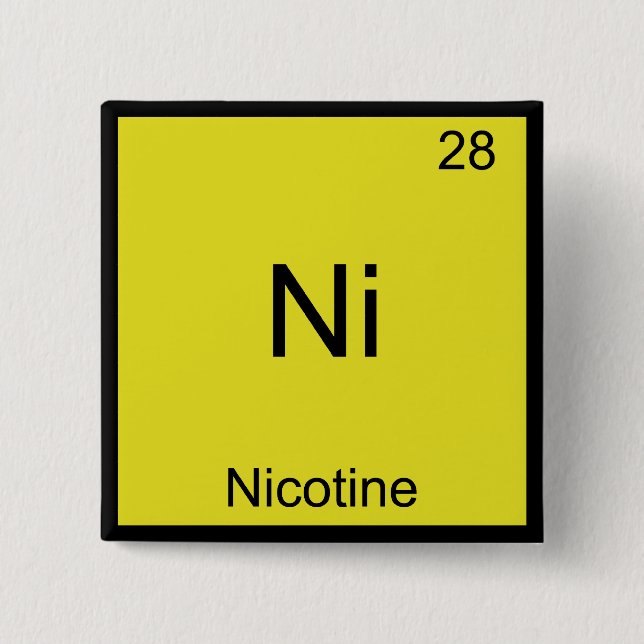 Ni - Nicotine Funny Chemistry Inslag T-Shirt Knapp (Framsida)
