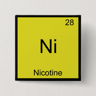 Ni - Nicotine Funny Chemistry Inslag T-Shirt Knapp