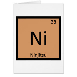 Ni - Ninjitsu Kemiskal symbol Hälsningskort