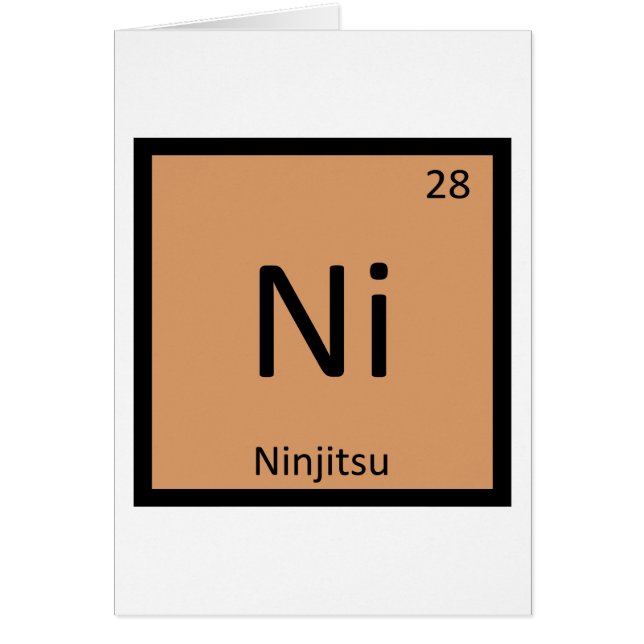 Ni - Ninjitsu Kemiskal symbol Hälsningskort (Framsidan)