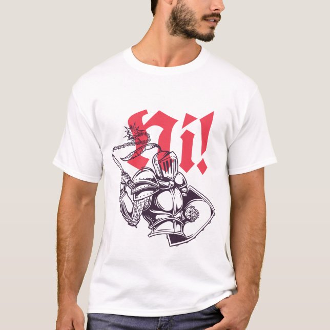 Ni Soldier Modern White Art Illustration Trendig T Shirt (Framsida)