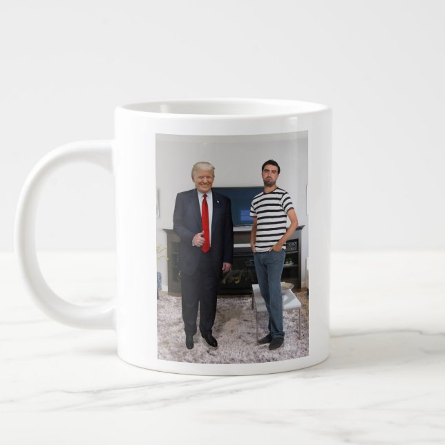 Ni träffade president Donald Trump| Lägg till ditt Jumbo Mugg (Vänster)
