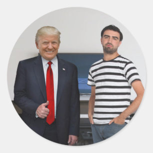 Ni träffade president Donald Trump Lägg till fot Runt Klistermärke