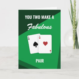 "Ni två gör ett fantastiskt par" Vegas Poker Hand Kort